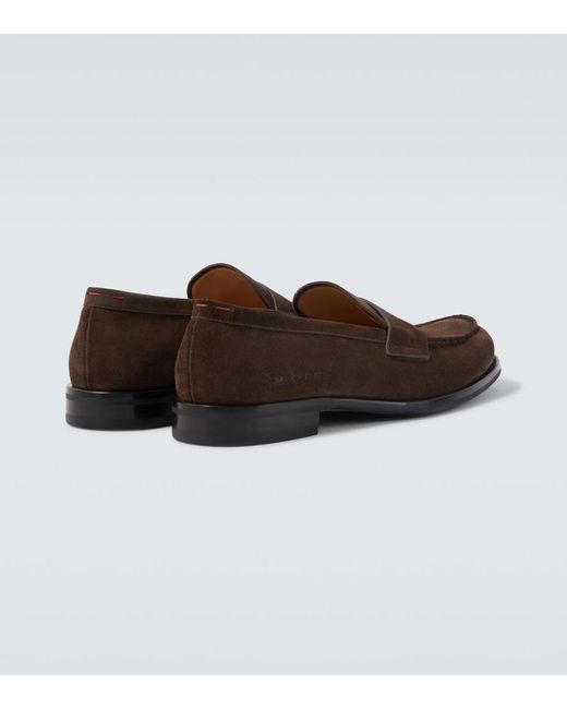 Kiton Brown Suede Loafers for men