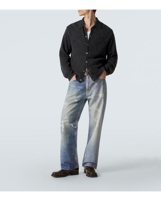 Our Legacy Blue Third Cut Trompe L'Oil Straight Jeans for men
