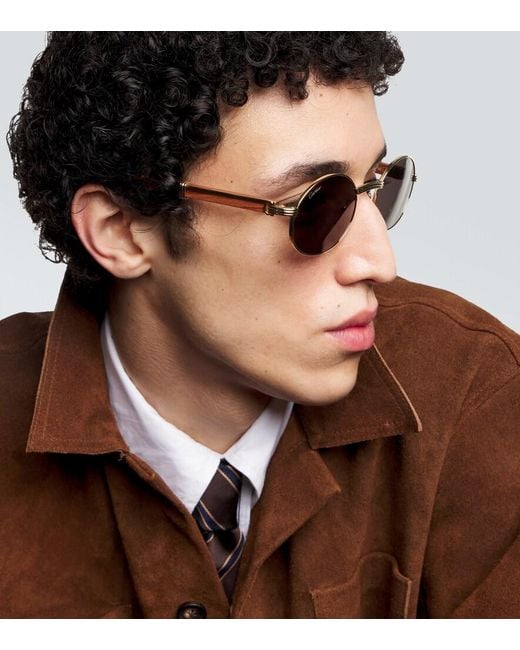 Cartier Brown Round Sunglasses for men