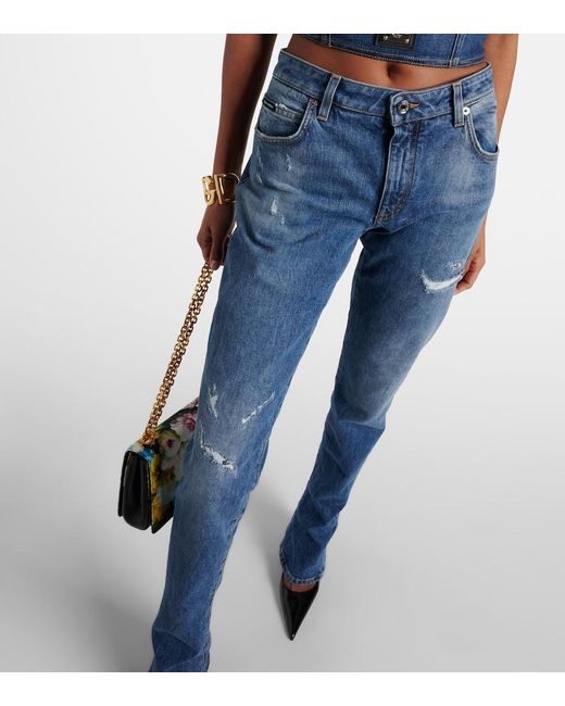 Dolce & Gabbana Blue High-Rise Flared Jeans