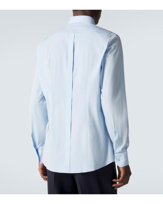 Dolce & Gabbana Blue Cotton Shirt for men