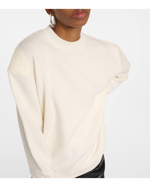Frankie Shop White Rafaela Wool And Cashmere Sweater