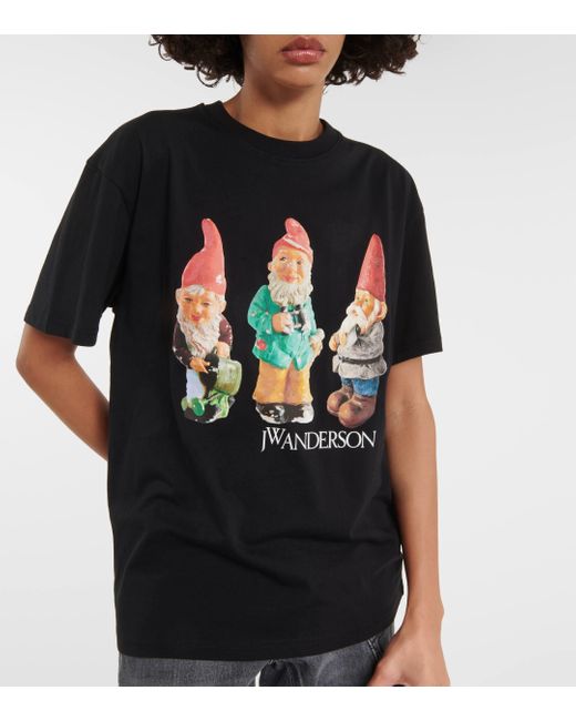 T-shirt imprime en coton J.W. Anderson en coloris Black
