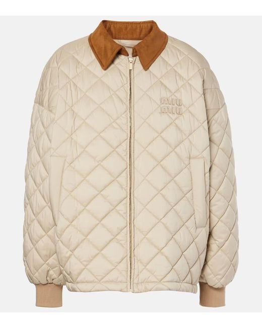 Miu Miu Natural Quilted Jacket