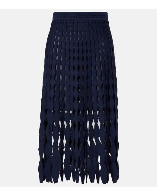 Jonathan Simkhai Blue Midirock Wilma Aus Strick
