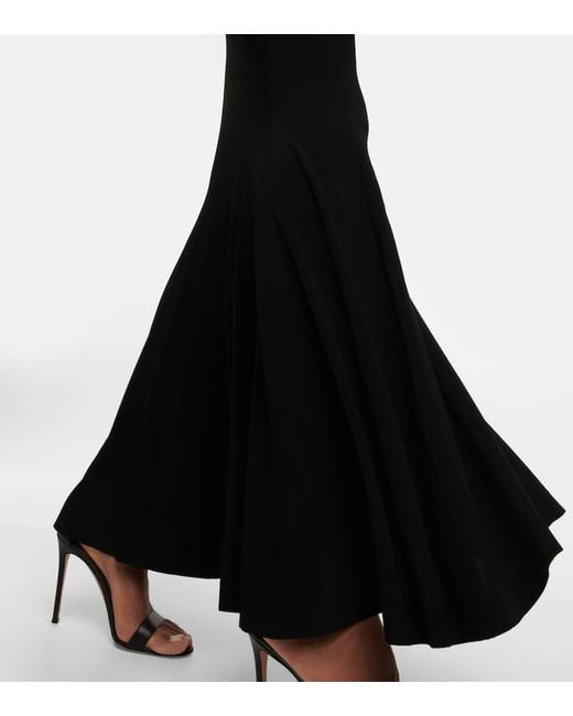 Robe Longue A Encolure Bardot Norma Kamali en coloris Black