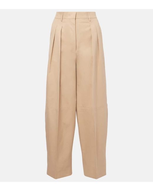 Altuzarra Natural Weite High-Rise-Hose Dash Aus Baumwolle
