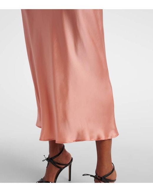 Jupe Midi Ardith En Satin De Soie Rixo en coloris Pink