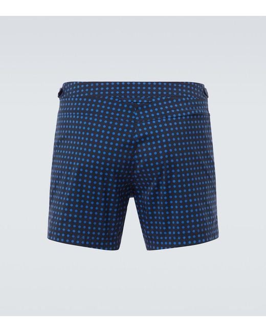 Tom Ford Blue Polka-Dot Swim Trunks for men