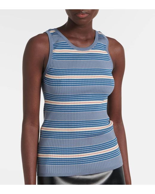 Prada Blue Top Aus Baumwolle