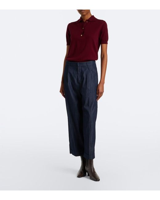 Max Mara Blue Wide-Leg Jeans