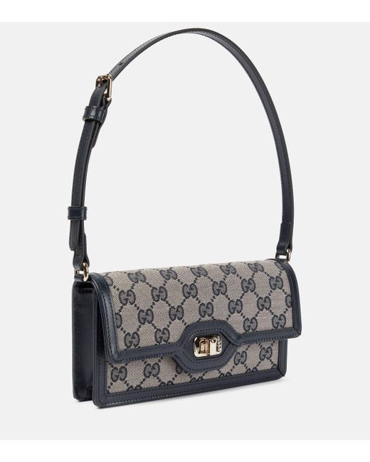 Gucci Gray Luce Mini GG Canvas Shoulder Bag