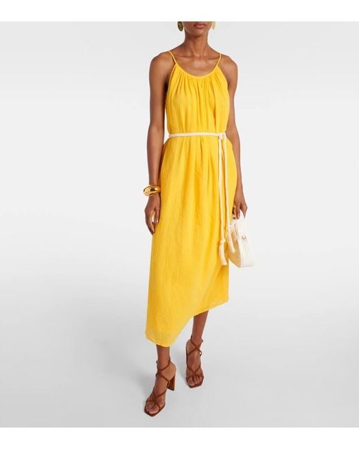 Velvet Yellow Lorelei Cotton Maxi Dress