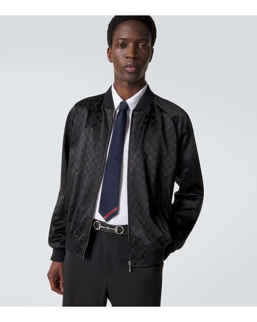 Corbata Con Web Gucci de hombre de color Blue