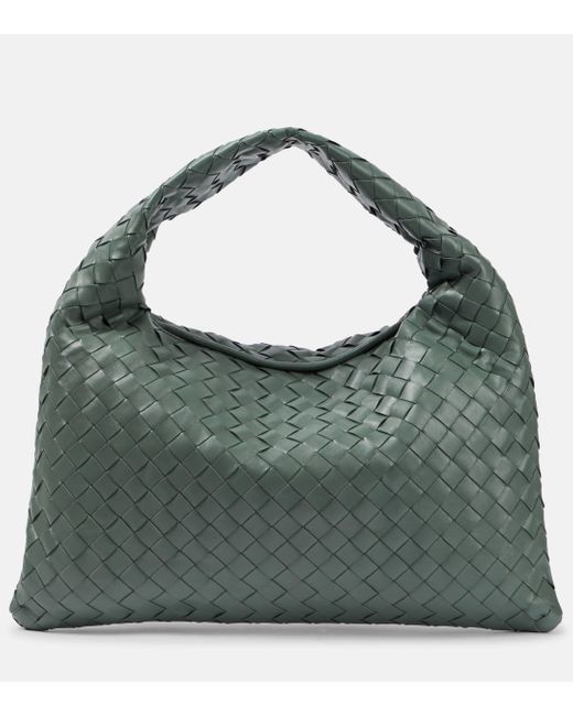 Bottega Veneta Green Hop Small Leather Tote Bag