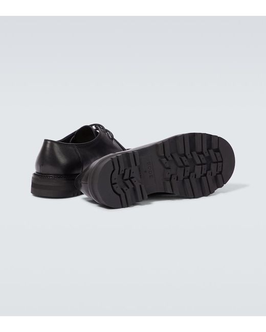 Bode Black University Leather Loafers for men