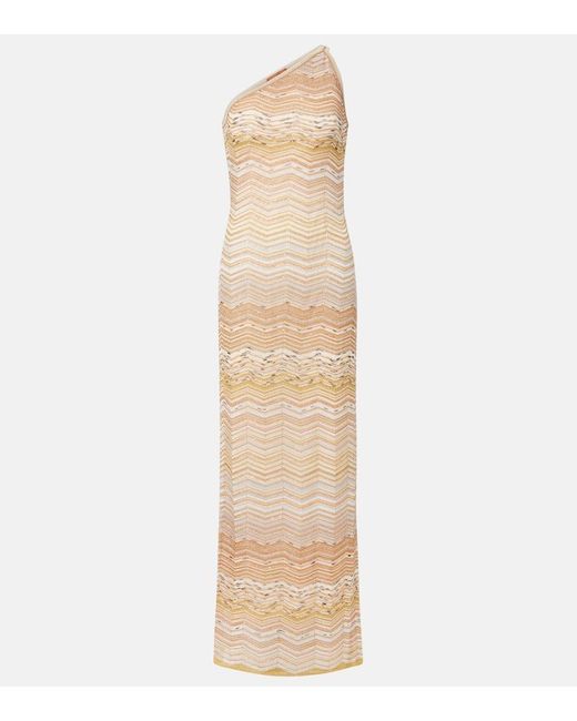 Missoni Natural Zig Zag Lame Maxi Dress