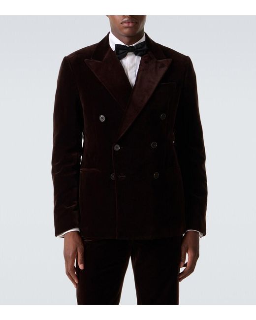 Ralph Lauren Black Kent Cotton Velvet Suit Jacket for men