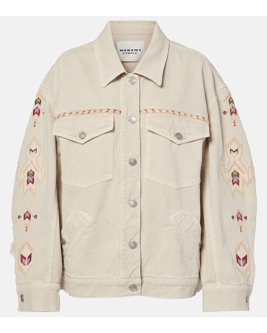 Veste Manona Brodee En Jean Isabel Marant en coloris Natural