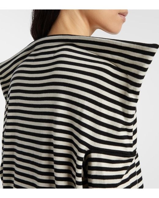 Junya Watanabe Black Cotton And Wool Top