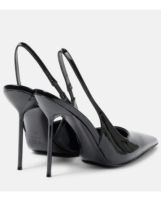 Paris Texas Black Lidia Patent Leather Slingback Pumps