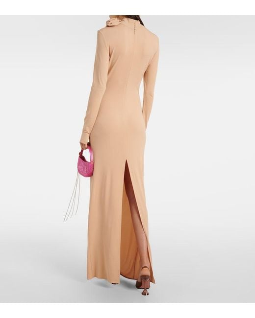 Magda Butrym Natural Floral-Applique Gown