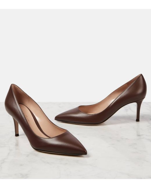 Gianvito Rossi Brown Gianvito Leather Pumps