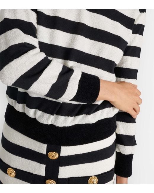 Balmain Multicolor Striped Jersey Top