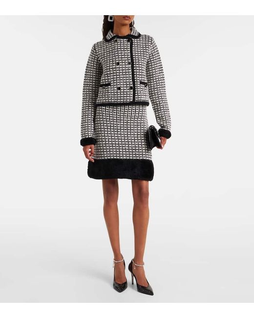 Nina Ricci Black Wool-Blend Cardigan