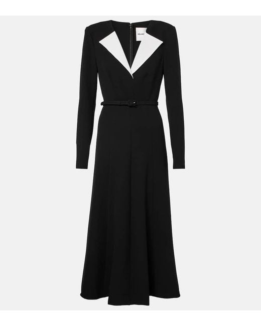 Roland Mouret Black Midikleid Aus Cady