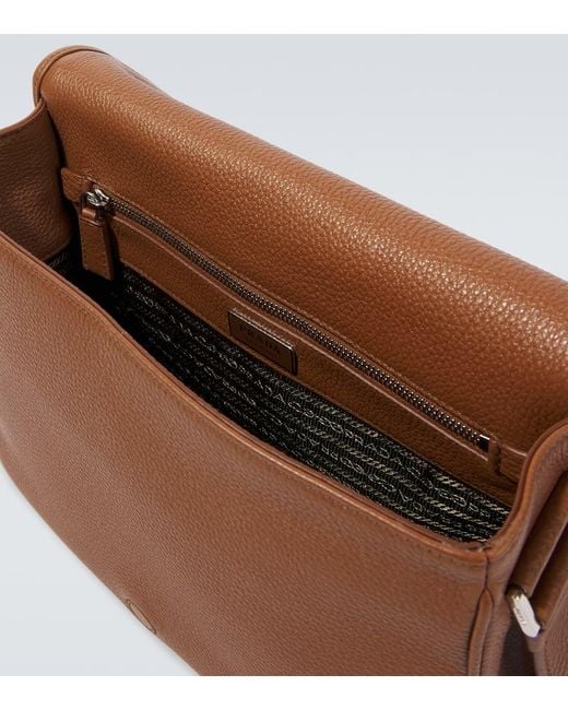 Prada Crossbody Bag Aus Leder in Brown für Herren