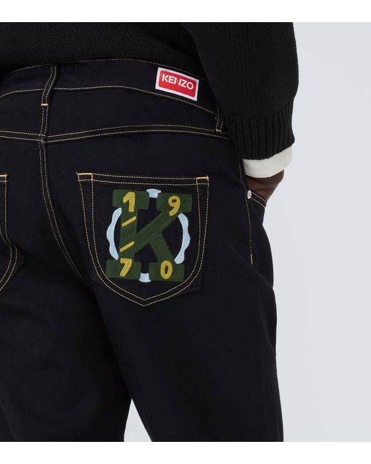 KENZO Mid-Rise Straight Jeans Bara in Black für Herren
