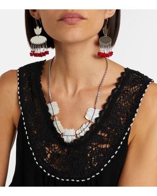 Isabel Marant Black Nilany Beaded Silk Romper