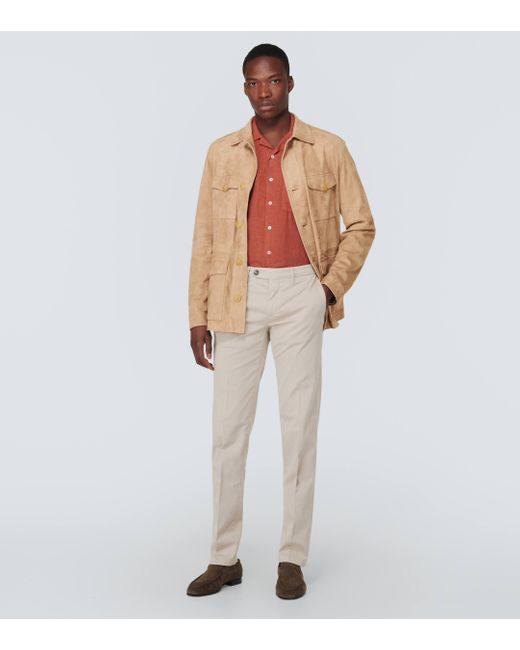 Canali Natural Suede Overshirt for men