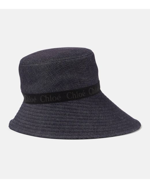 Chloé Blue Woody Denim Bucket Hat