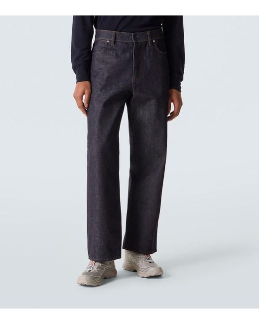 Stone Island Blue Mid-Rise Straight Jeans for men