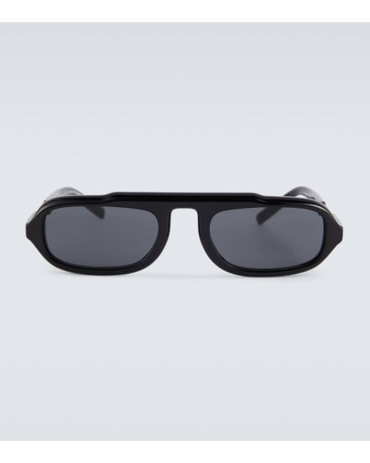 Giorgio Armani Black Round Sunglasses for men