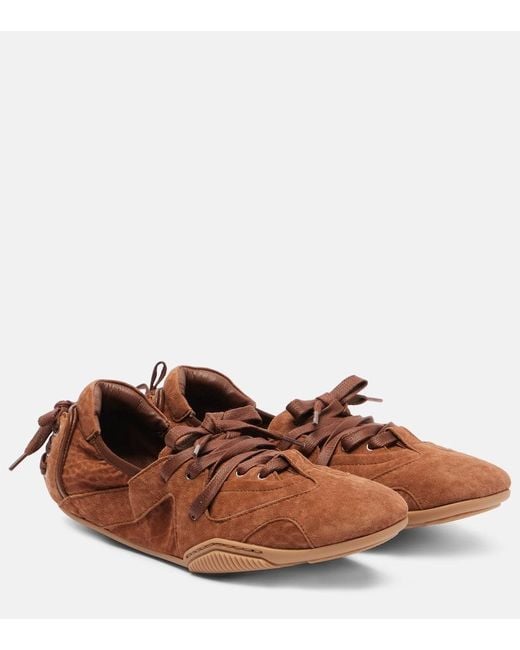 Acne Brown Suede Sneakers