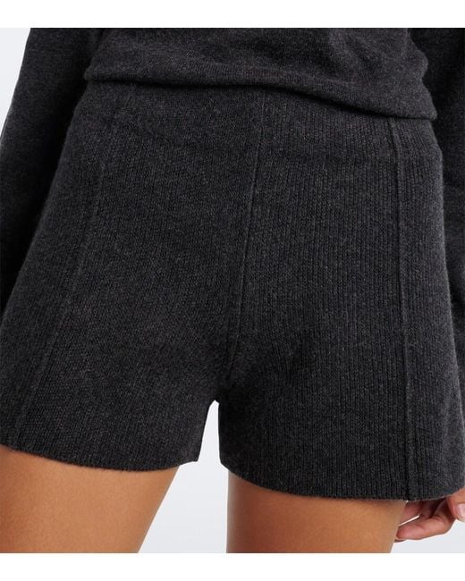 Jardin Des Orangers Blue Wool And Cashmere Shorts