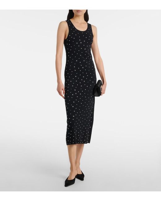 Altuzarra Blue Geordie Embellished Jersey Midi Dress