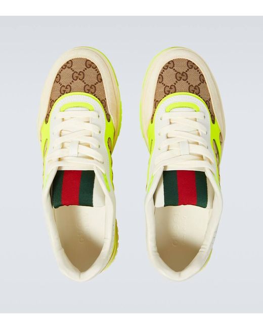 Gucci Sneakers Re-Web GG aus Canvas in Metallic für Herren