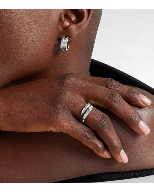 BVLGARI White Ring Serpenti Viper Aus 18Kt Weissgold Mit Diamanten