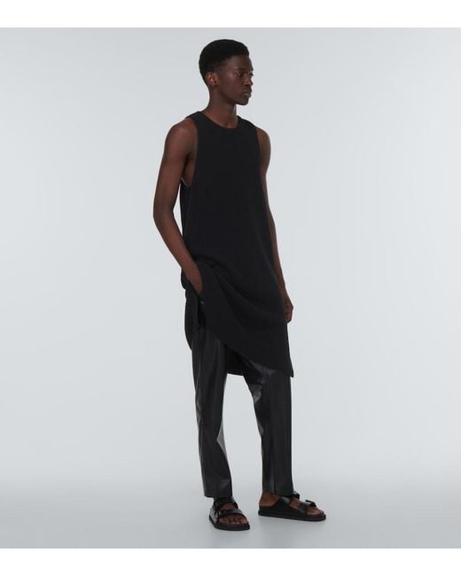 Nanushka Black Zeno Cotton-Blend Tank Top for men