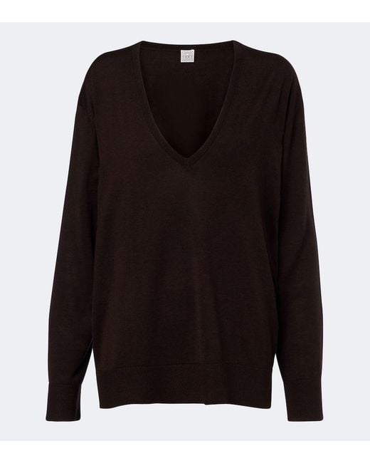 Totême Black Oversized Sweater