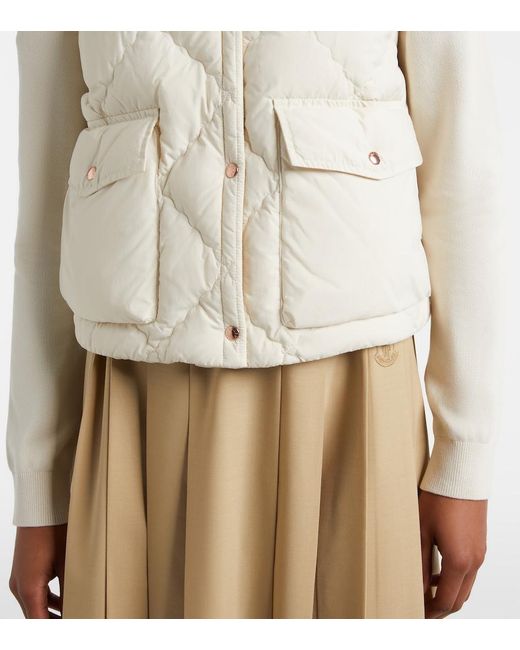 Moncler Natural Down-Paneled Cardigan