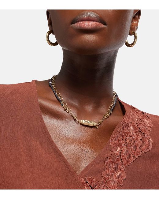 Marie Lichtenberg Metallic Rosa 14kt Gold Locket Necklace With Diamonds