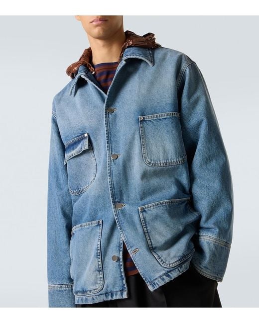 Plan C Blue Denim Field Jacket for men