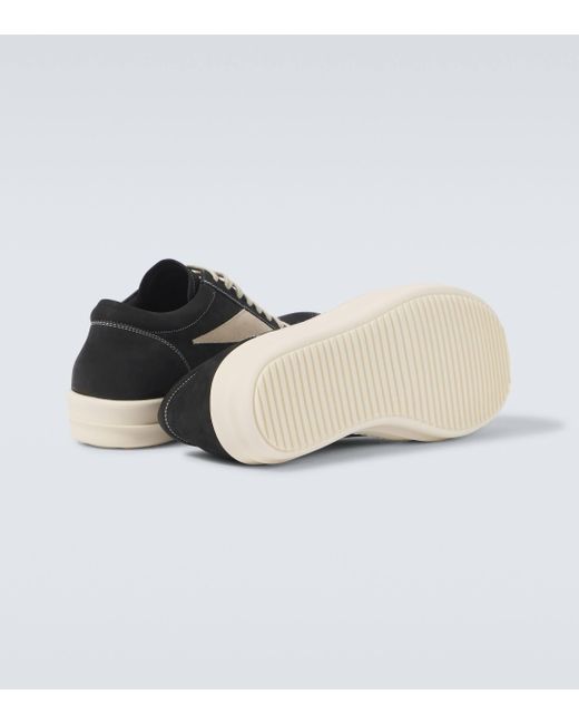 Rick Owens Black Leather Sneakers for men