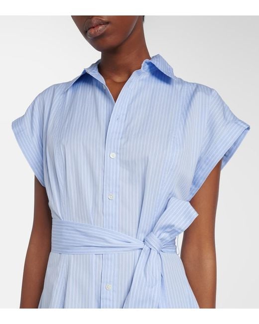Polo Ralph Lauren Blue Bengal Stripe Cotton Shirt Dress