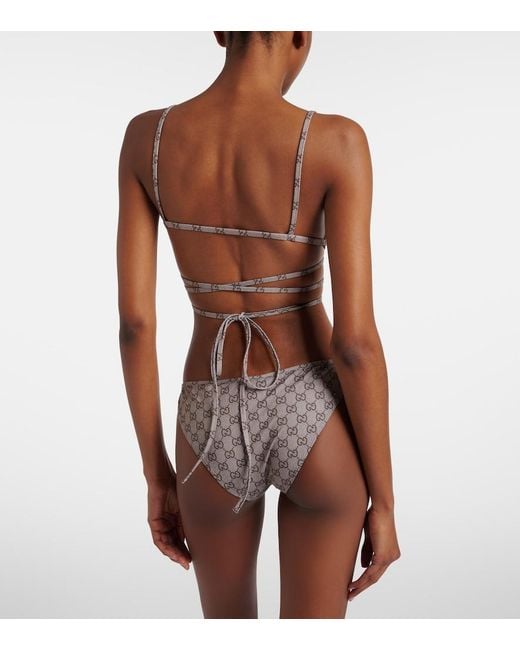 Gucci White Gg Jersey Bikini